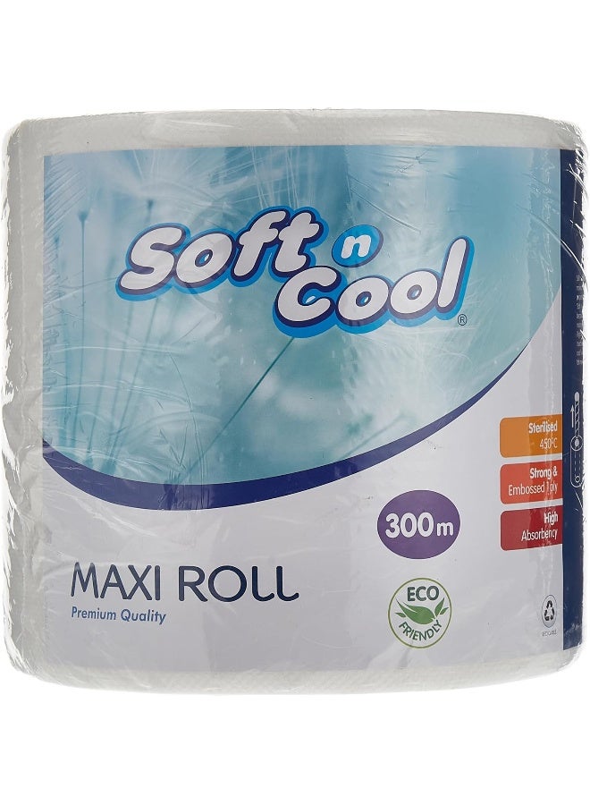 Soft n Cool لفافة ورق ماكسي ناعمة وباردة 1-طبقة 300 متر - Image 1